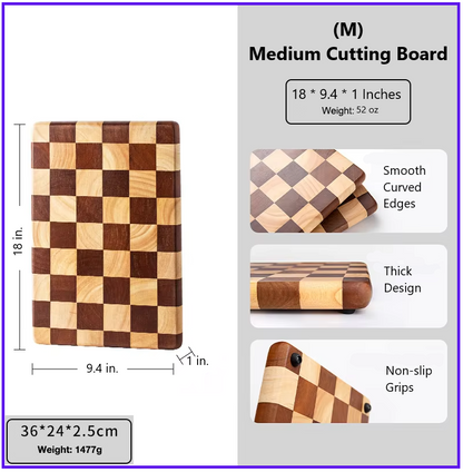 Wooden Cutting Board - Checkers