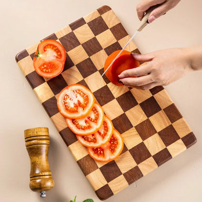 Wooden Cutting Board - Checkers