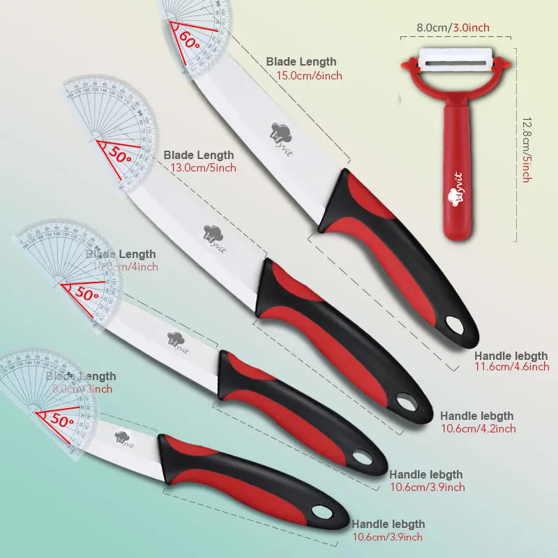 Ceramic Knife Set - 2 Tone