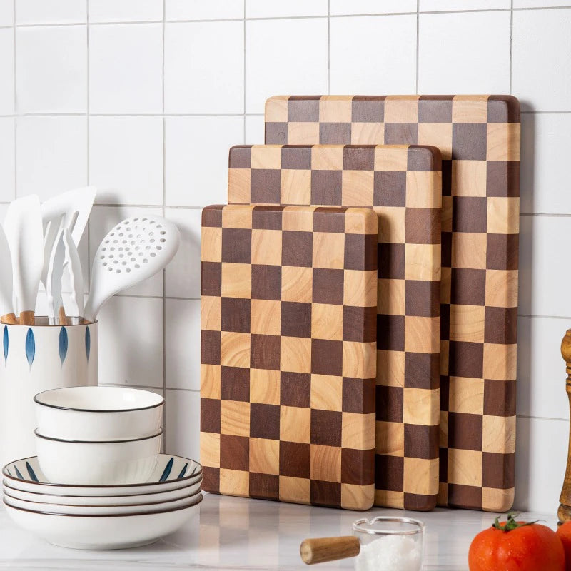 Wooden Cutting Board - Checkers