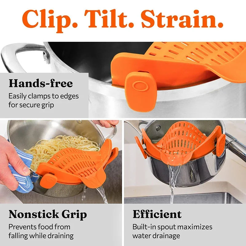 Silicone Clip on Strainer