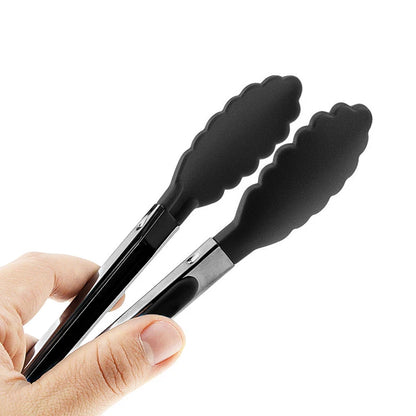 Stainless Steel & Silicone Kitchen Tongs