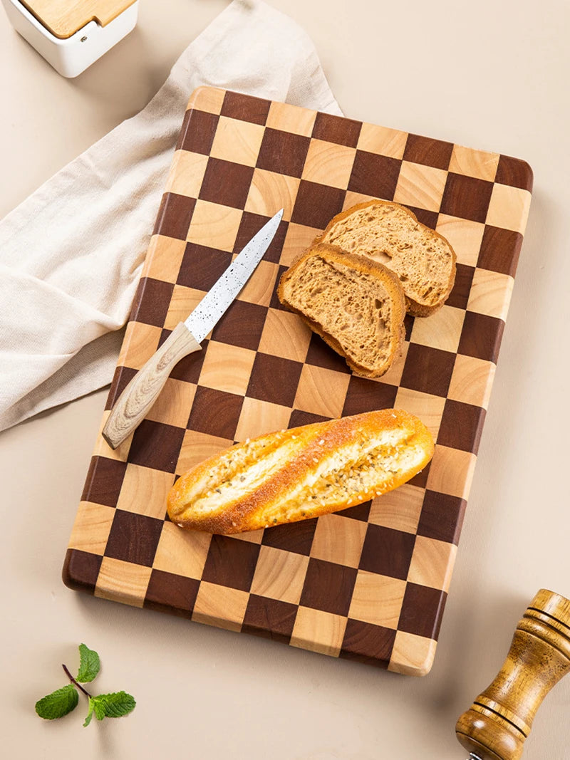 Wooden Cutting Board - Checkers