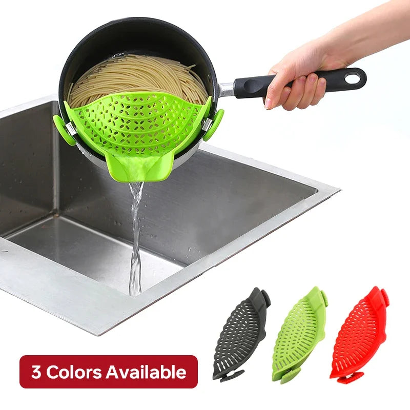 Silicone Clip on Strainer