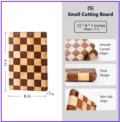 Wooden Cutting Board - Checkers