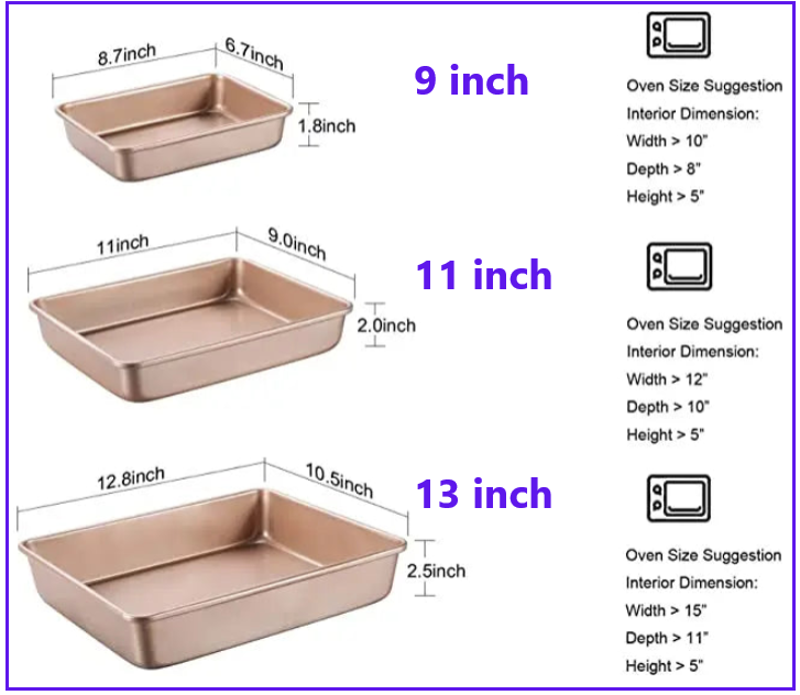 Non Stick Carbon Steel Baking Pans